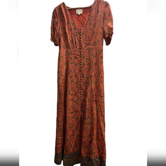 RARE Sezane Midi Floral Silk Sollie Dress - Picture 3 of 9